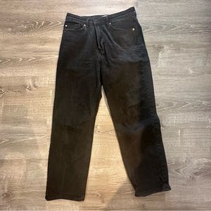 Straight leg high rise black jeans